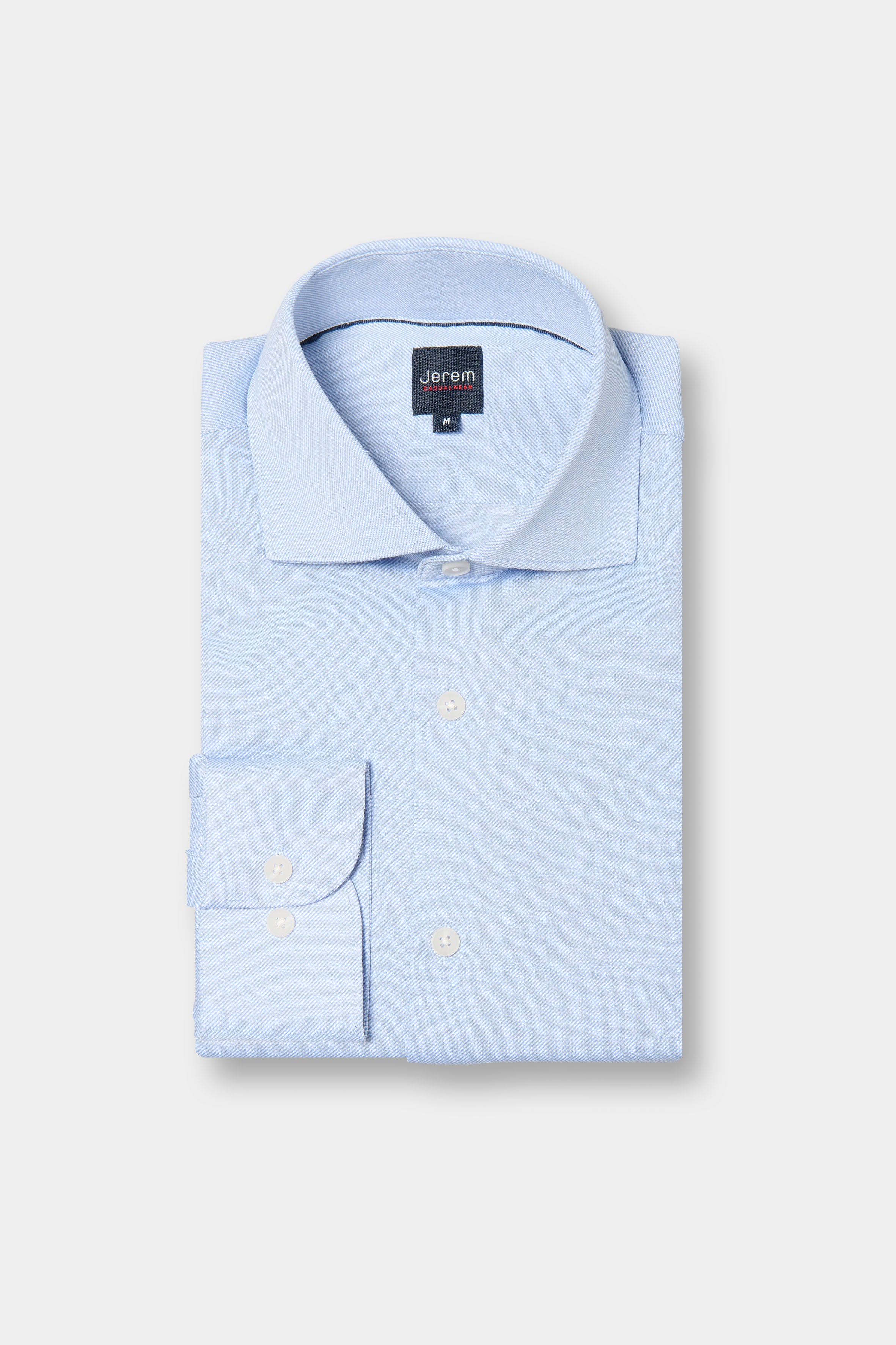 ligne casualwear 
 chemise en twill de coton 
 coupe confortable sans pinces au dos 
 col classique avec baleine amovible 
 poignets arrondis ajustables à deux boutons 
 galo...