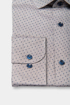 ligne jerem black 
 chemise texturée à motifs fantaisie 
 coupe ajustée avec pinces au dos 
 petit col italien avec baleine amovible 
 poignets carrés à un bouton 
 gros grai...