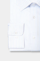 ligne jerem black 
 chemise bicolore texturée en coton 
 coupe ajustée avec pinces au dos 
 col semi-italien avec baleine amovible 
 poignets arrondis ajustables à deux bouto...