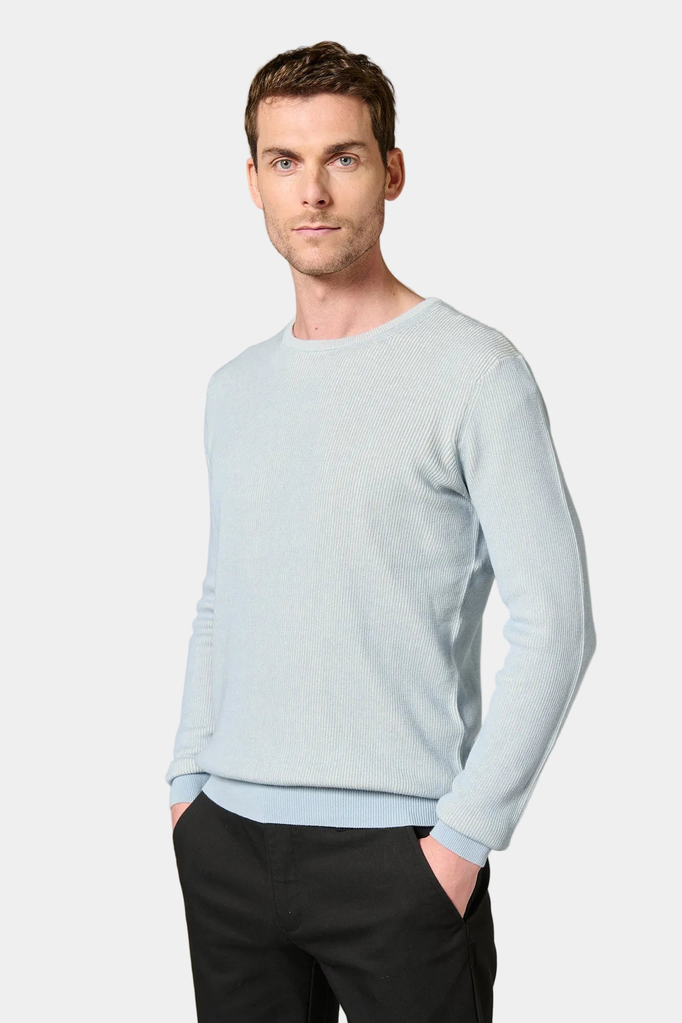 ligne toofashion 
 coupe droite pour une silhouette décontractée 
 maille en cùte anglaise vanisée 
 col rond 
 manches longues 
 bas du vêtement et bas de manche fini bord-c...